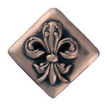 copper fleur de lis accent tile