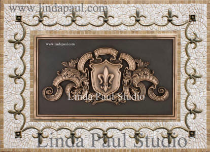 Regal fleur de Lis plaque medallion