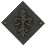 studded diagonal fleur de lis tile