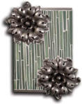 dahlia flower tile accent