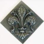 fleur de lis diagonal tile