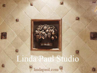 fruit basket tile with metal border and 1x1 accents