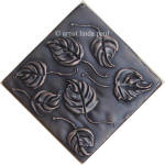 diagonal bronze leaf tile