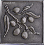 olive tile in nickel silver