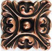 copper rachels flower tile accent