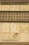 tile design idea with metal mosaci and border tiles