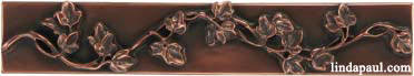 vine liner metal border tile