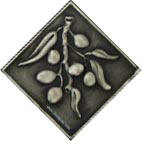 diagonal metal tile of olives 4x4