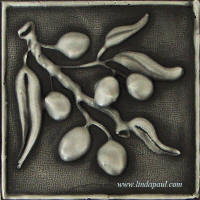 olive metal tile 4x4