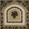 grapes and travertine mosaic tile backsplash medallion