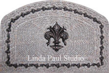 arched fleur de lis medallion