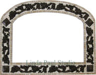 mosaic tile frame with metal accents