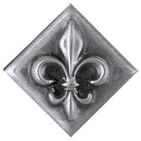 Fleur De Lis Tile Kitchen Backsplash Wall Decor Accent Tiles Fleur Baby Diamond 1 X 3 8 15 95 Shown In Stainless Steel High Polish