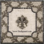 Ancanthus deluxe medallion with fleur Lys