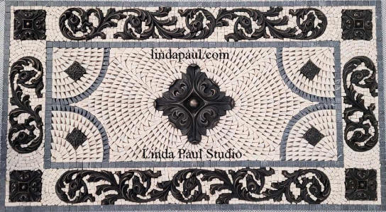 36 x 20 mosaic tile medallion