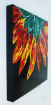 side view of sunflower painting