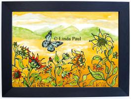framed glass art inexpensive backsplash
