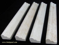 cream travertine chair rail border tiles