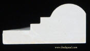 profile view of ivory marble border tile 2.5 x 12