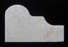 lotus cream marble ogee border tile