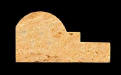 side view travertine border tile