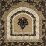 Chateau Grapes kitchen backsplash tile medallion of grapes
