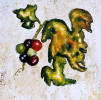 grapes and leaves tile