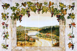 Grape Vine backsplash extended version