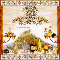 Italian Kitchen window backsplash square version