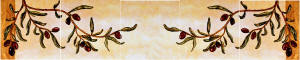 olive branch decorative tile border