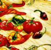 chili peppers accent tile