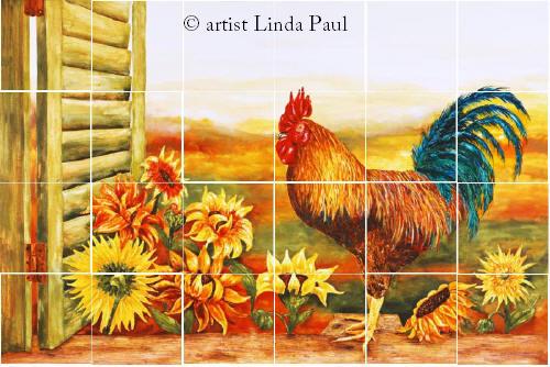 rooster kitchen backsplash