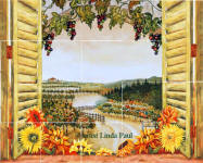 sunflower and vineyard kitchen backsplash tiles
