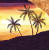 palm trees decorative tile
