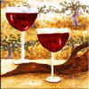 wine glasses tile