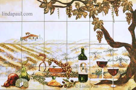 vineyard 36 x 24 wine tile mural