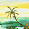 tropical tile palm trees