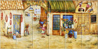 Tuscan Village wall art mural