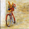red bike Italian tile
