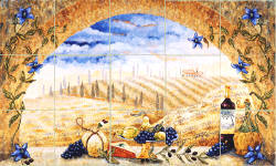 Tuscany Arch ceramic tile murals