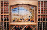wine cellar art on tile