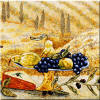 pears and grapes accent tile