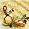 Italian tile -grapes cheese