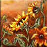 yellow sunflowers tile