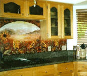 picture of custom sunflower mural