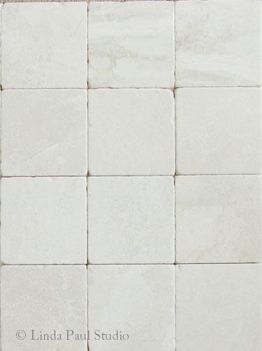 blank white marble tiles