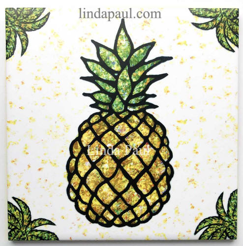 pineapple ceramic tile