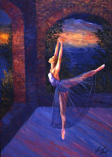 ballet dancer greeting card