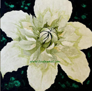 inspirational art  - green flower painting
