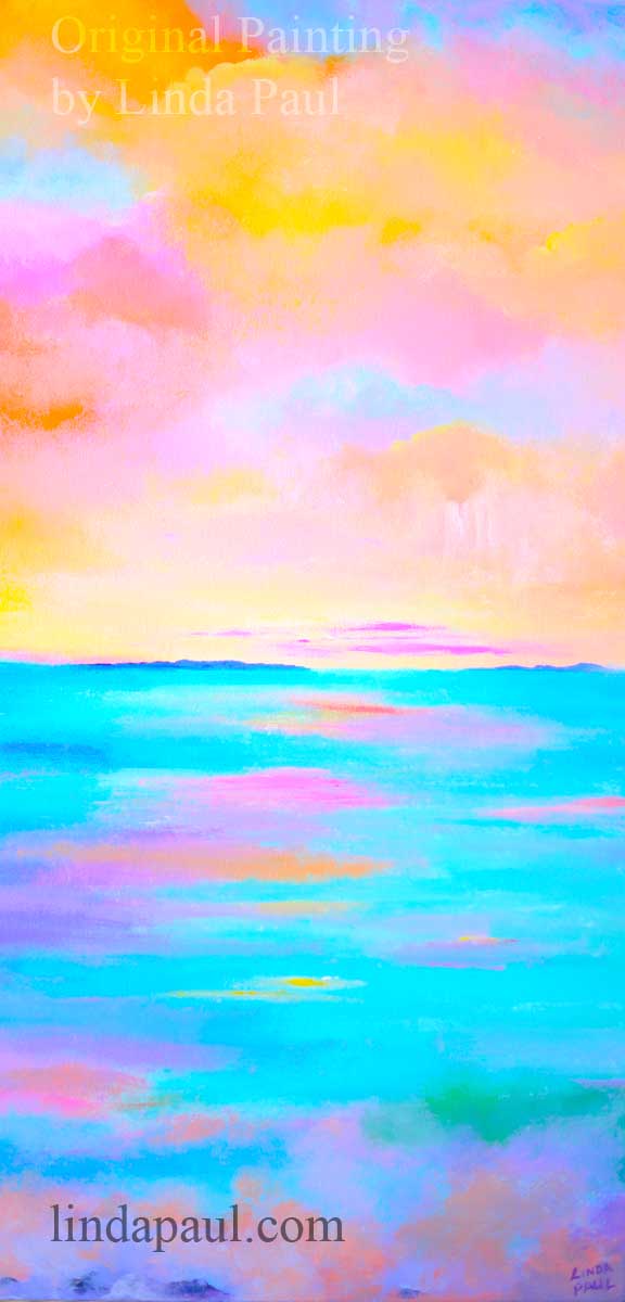 Sunset and Ocean Painting for Kids — Left Coast Art Studio